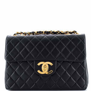 Chanel Jumbo Vintage Classic Single Flap Bag Quilted Lambskin